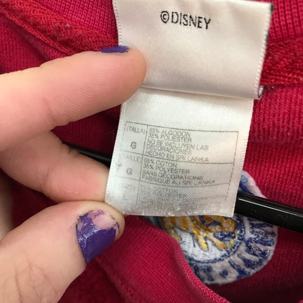 The Disney Store Womens The Lion King Fleece Pullover Sz Large Red Long Sleeve - Picture 4 of 6